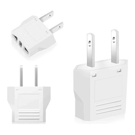 Adaptateur Prise USA, Adaptateur Prise France vers USA, Adaptateur Prise Canada, Adaptateur USA, Adaptateur Prise Universelle Americaine pour Aller aux Japon Canada Thaïlande - Blanc (3) (1/5)