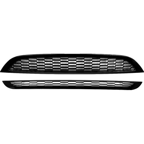 Grilles, Design en nid d'abeille noir brillant, Ajustement parfait pour MINI Cooper, Noir Brillant (1/2)