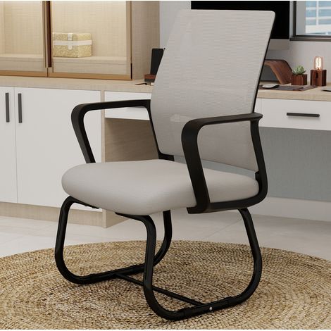 sedia seduta ufficio schienale mesh grigio nero OKMYHOME (1/5)