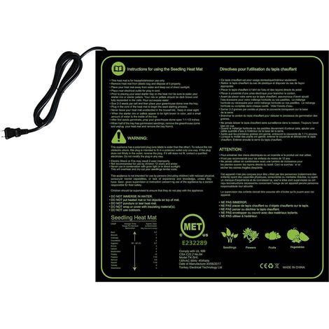 Tapis chauffant de jardin avec sac de rangement - 50 x 52,5 cm