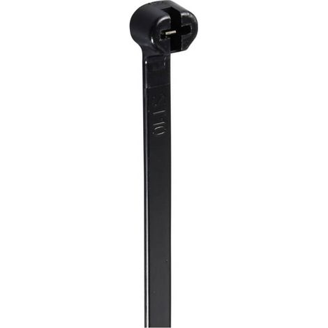 TRU COMPONENTS TC-12814200 Fascetta per cavi 370 mm 7 mm Nero con linguetta metallica, Resistente ai raggi UV 100 pz. (1/2)