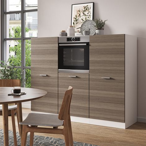 Küchenblock R-Line, Edelgrau/Weiß, 180 cm ohne Arbeitsplatte, Vicco