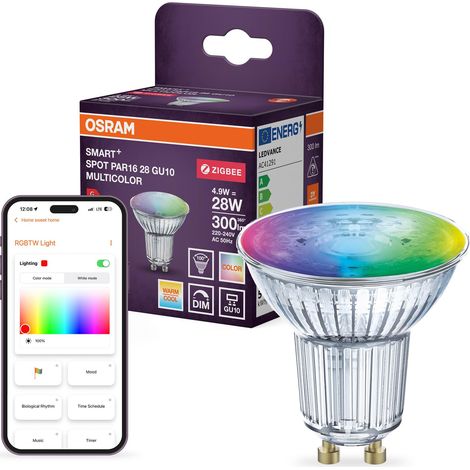 SMART LED Spot PAR16 Réflecteur GU10, 4,9 W ZigBee 3.0, RGBW 16 (1/5)