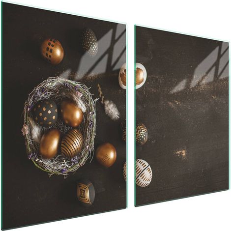 Plaque de protection en verre pour poêle 2x45x52 Noël (1/5)