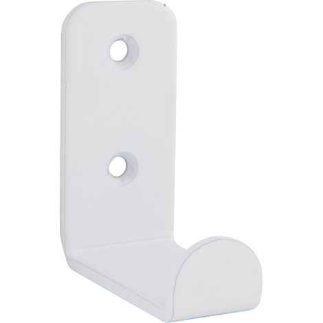 Pohl Kleiderhaken Amenti Breite 25mm, Höhe 54mm - einfacher Wandhaken zum Schrauben, Stahl weiß (1/2)
