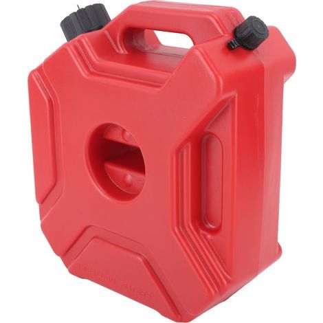 Réservoir de carburant/huile rouge de 1,3 gallon, grande capacité, portable, pour voitures, motos, UTV, quads et véhicules tout-terrain, avec support.