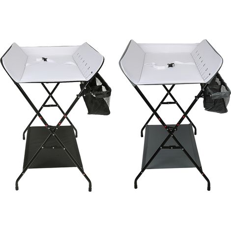 Sifree – Table à langer pliable portable – Réglable en hauteur – Matériau PVC et tuyau de fer – Idéal pour chambre bébé – Compacte et légère (1/5)