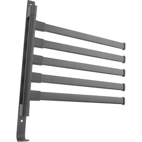 Porte-serviettes pivotant multifonctionnel en aluminium avec 5 barres (1/5)