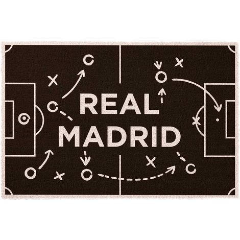 Paillasson Real Madrid, usage intérieur/extérieur, matériau durable