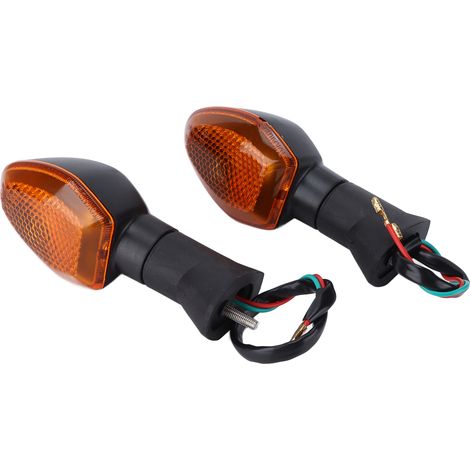 Clignotants Moto 2 Pièces Indicateur Flash LED Résistance Compatible Suzuki Accessoires Remplacement Jaune (1/5)