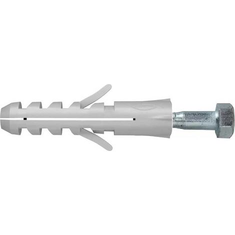 Tasselli In Nylon 12 x 60 mm Con Vite T.Esagonale 8 x 80 mm Unifix 50 Pz