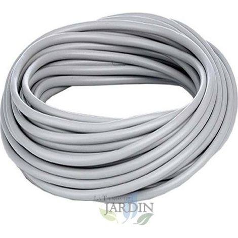 Tubería flexible gris 5x9 mm - Rollo de 25 metros