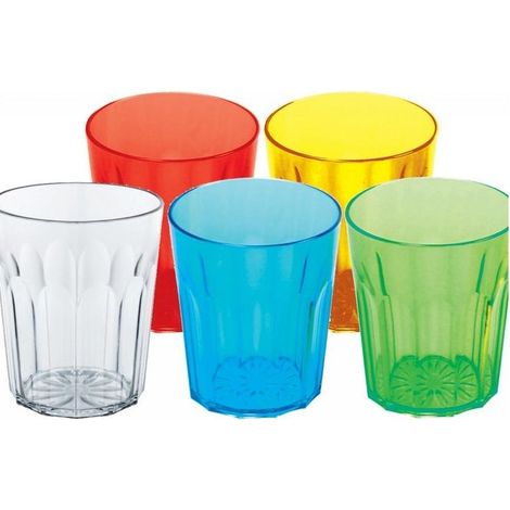 Bicchiere Costolato Lt 0.30 - colori assortiti