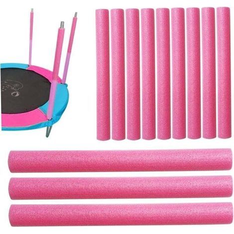 Lot de 12 housses de protection pour barres de trampoline - 40 cm - Rose (1/4)