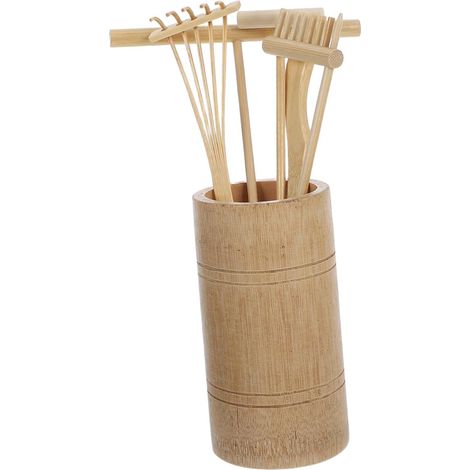 Ensemble de Mini-Râteaux Zen pour Bac à Sable Outils en Décoratifs pour Jardinage et Bureau 6 Pièces Créativité et Relaxation (1/5)