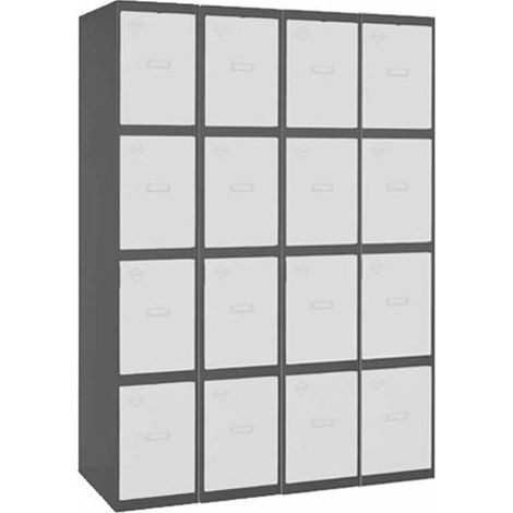 Taquilla 1800x1200x500 SIMONLOCKER PROFESIONAL 4 PUERTA 4/16 300(1200)AN/BL marca SIMONRACK