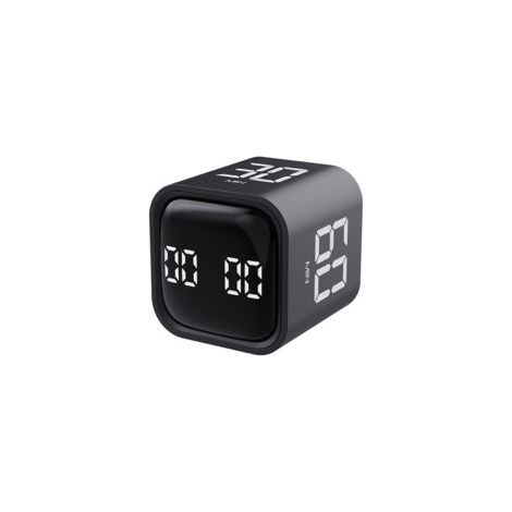 Temporizador Pomodoro con detección de gravedad: herramienta de gestión del tiempo para adicciones, trabajo, oficina, estudio, tareas domésticas, niños, cocina y deportes (negro) - Crezuo