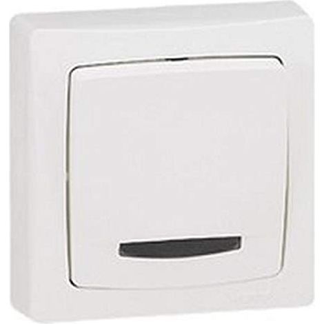 Legrand 86017 - Interruptor bidireccional con indicador de cuadro completo de superficie - Otéo