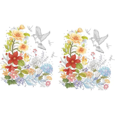 2 Bögen mit dekorativen Toilettensitzaufklebern mit Blumenmuster, abnehmbares Set