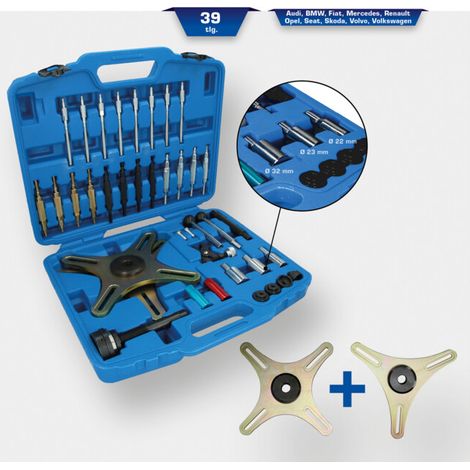 Brilliant Tools Jeu d’outils de centrage pour embrayage SAC, 39 pcs pour AUDI, BMW, Fiat, Mercedes, Renault, Opel, Seat, Skoda, Volvo, Volkswagen (1/5)