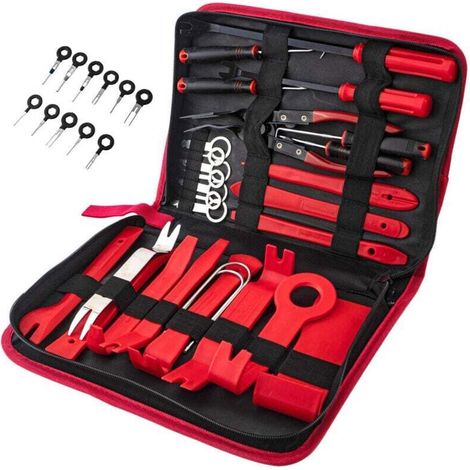 De DéMontage De Garnitures, pour Car Audio, Panneau De Voiture avec Ensemble D'Outils De Retrait De Garniture pour Installateur (39PCS) (1/4)