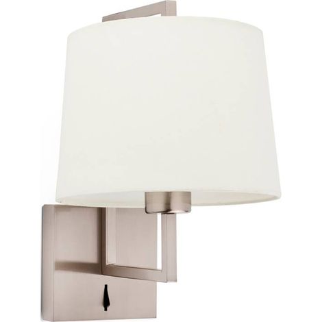 Faro FRAME Nickel mat, applique murale avec abat-jour beige (1/5)
