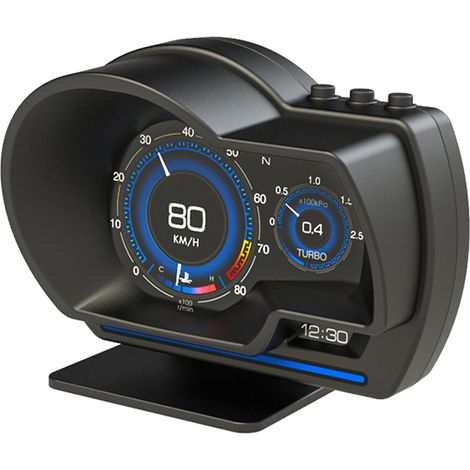 Display HUD per auto, OBD II + GPS, Smart Gauge, tachimetro ad alta definizione, strumento diagnostico, cancellazione codici di errore OBD, guida sicura, allarme guasti