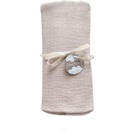 Arrullo de muselina de 80x80 cm, doble gasa (beige pastel) (1/3)