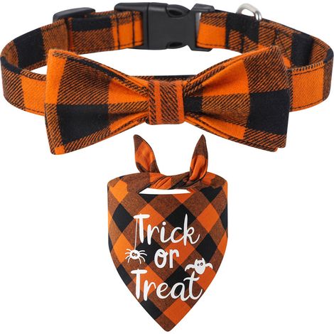 Bandana Pour Chien - Bandana Triangle Déguisement Halloween - Réglable En Taille - 1 Pièce (1/5)