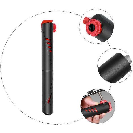 Gonfleur de pneu de vélo portatif en alliage d'aluminium, adapté aux cyclistes, conception étanche et portable, 1 exemplaire. (1/5)