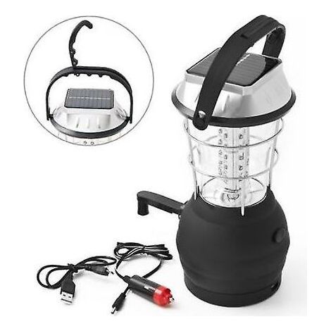 Solarlaterne, Handkurbel-Dynamo, 36 LEDs, Campinglaterne, Notlicht (1/3)