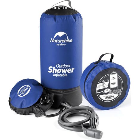Douche Solaire à Pression Extérieure Portable Sac de Douche Extérieur Mobile de Camping avec Pompe pour Le Camping, Le Jardin, Les Voyages, la Voiture, la Plage Seulement 1 kg-11 L (1/5)