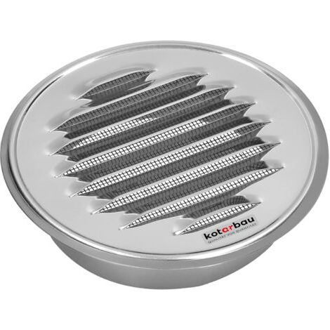 Grille d'aération ronde en acier inoxydable 100 mm – Bride de vissage – Protection contre les insectes – Installation intérieure/extérieure-NANOTEH (1/5)