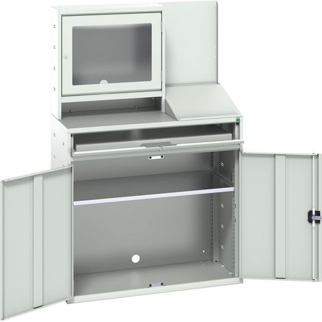 Bott 16928022.16 Verso Computer Cupboard 1050 x 550 x 1650mm Light Grey