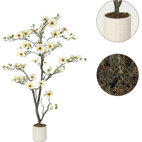 Arbre Magnolia Artificiel, Design Élégant, Entretien Minime, 180cm (1/2)