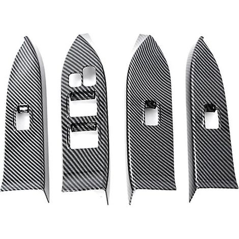 Cache-bouton de lève-vitre en fibre de carbone pour voiture Pajero 2007-2019 (1/5)