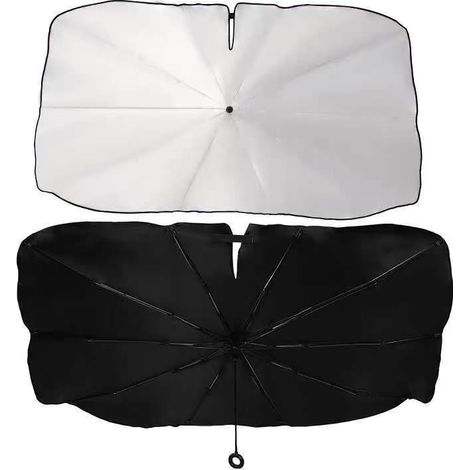 Auto-Sonnenschutz für die Windschutzscheibe, 140 x 80 cm, faltbarer Auto-Sonnenschutzschirm, wärmeisolierendes Autoinneres, UV-Schutz-Sonnenschutz für die meisten Autos und SUVs