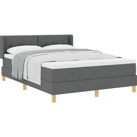 Maison Exclusive - Boxspringbett mit Kopfteil Dunkelgrau 200 x 14 (1/5)