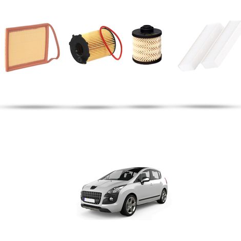Kit tagliando 4 filtri compatibile con Peugeot 3008 1.6 BlueHDI 88kw dal 2014 (1/5)