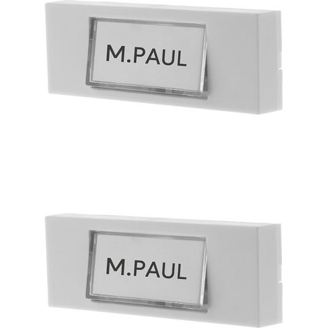 Lot de 2 boutons de sonnette filaire avec étiquette porte-nom - Otio