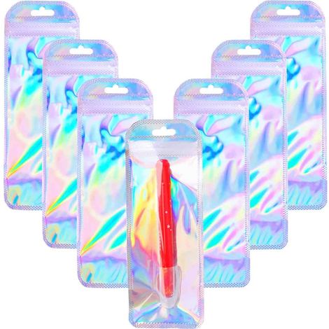 Sac long auto-scellant pour cadeaux, sac en plastique nacré à coins arrondis, sac d'emballage pour montres et bijoux (1/5)