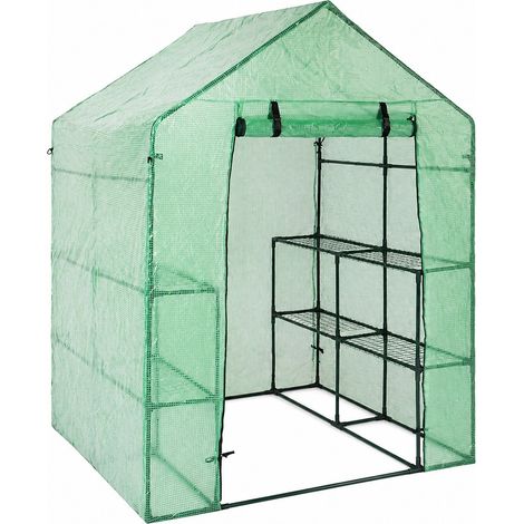 Mini serre portable de plain-pied, bâche de jardin en PVC pour plantes d'extérieur (1/5)