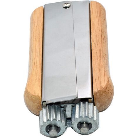 [NEVER USED] Stainless Steel Crimping Tool Beehive Tool Tight Wire Crimper Beekeeping Bee Frame Tensioner Beekeeping Crimper Pliers with Wooden Handle for Bee Frame Installation (1/4)