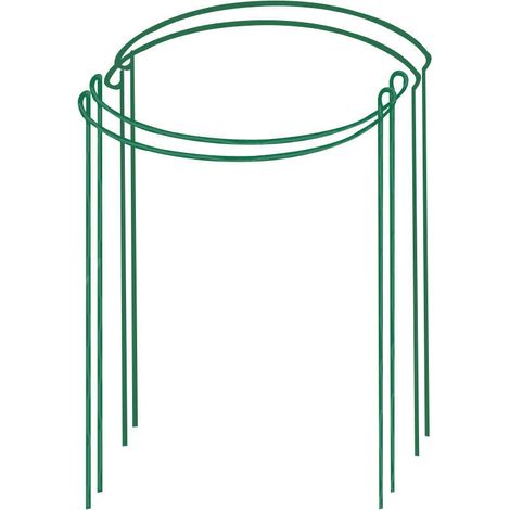 Lot de 4 Piquets de Soutien pour Plantes de Jardin, Support de Plantes de Jardin Demi-Rond pour Tomate, Pivoines, Hortensia, Vigne, Plantes Grimpantes Fleur Intérieur Extérieur (20 x 35 cm) (1/5)