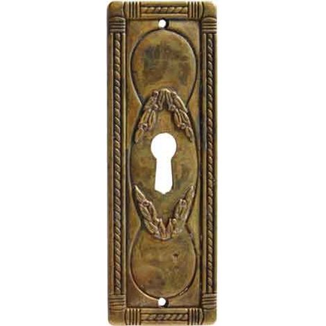 BOCCHETTA PER MOBILI '5038/A6' VERTICALE 34x96 mm - Patinato antico