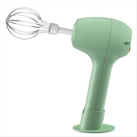 Mélangeur électrique portable sans fil, fouet automatique pour pâte, batteur à œufs, mixeur à crème, outil de cuisine vert (1/5)