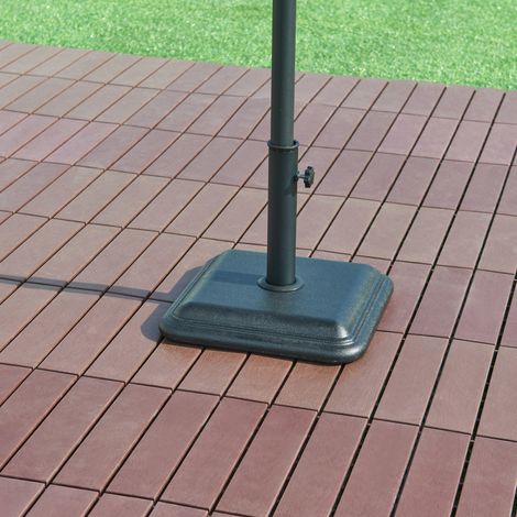 Sonnenschirmständer Biccari Beton 35x35x5,5 cm Schwarz 12 kg [casa.pro]