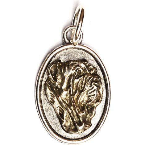 Mâtin napolitain, Mastino napoletano II - collier pour chien, pendentif « maman chien », bijou unique d'Art-Dog (1/5)