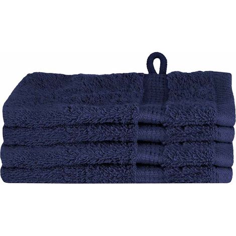 Gants de Toilette SOLUND Bleu marine Coton CFW139784 (1/5)