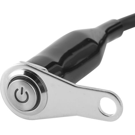 Interrupteur de support en acier inoxydable pour moto avec voyant LED (1 interrupteur). (1/5)